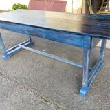 19th century farm table painted and patinated