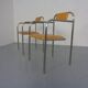Set of Minimalist Tubular Steel Armchairs by Thomas Wendtland, 1970s