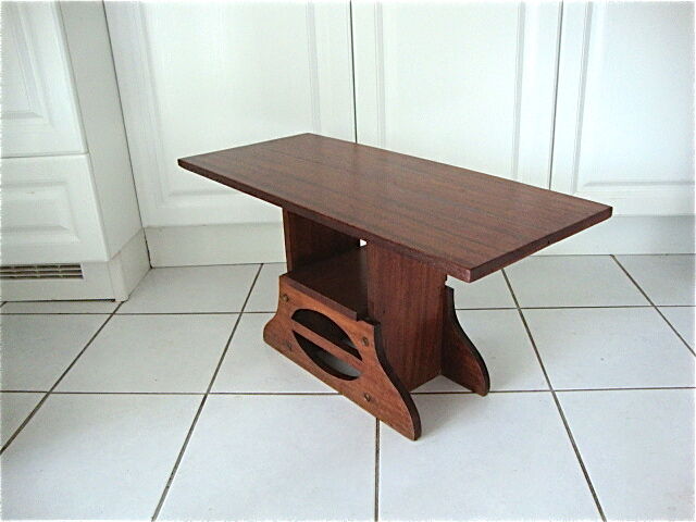 Small teak boat table art deco style 40-50s