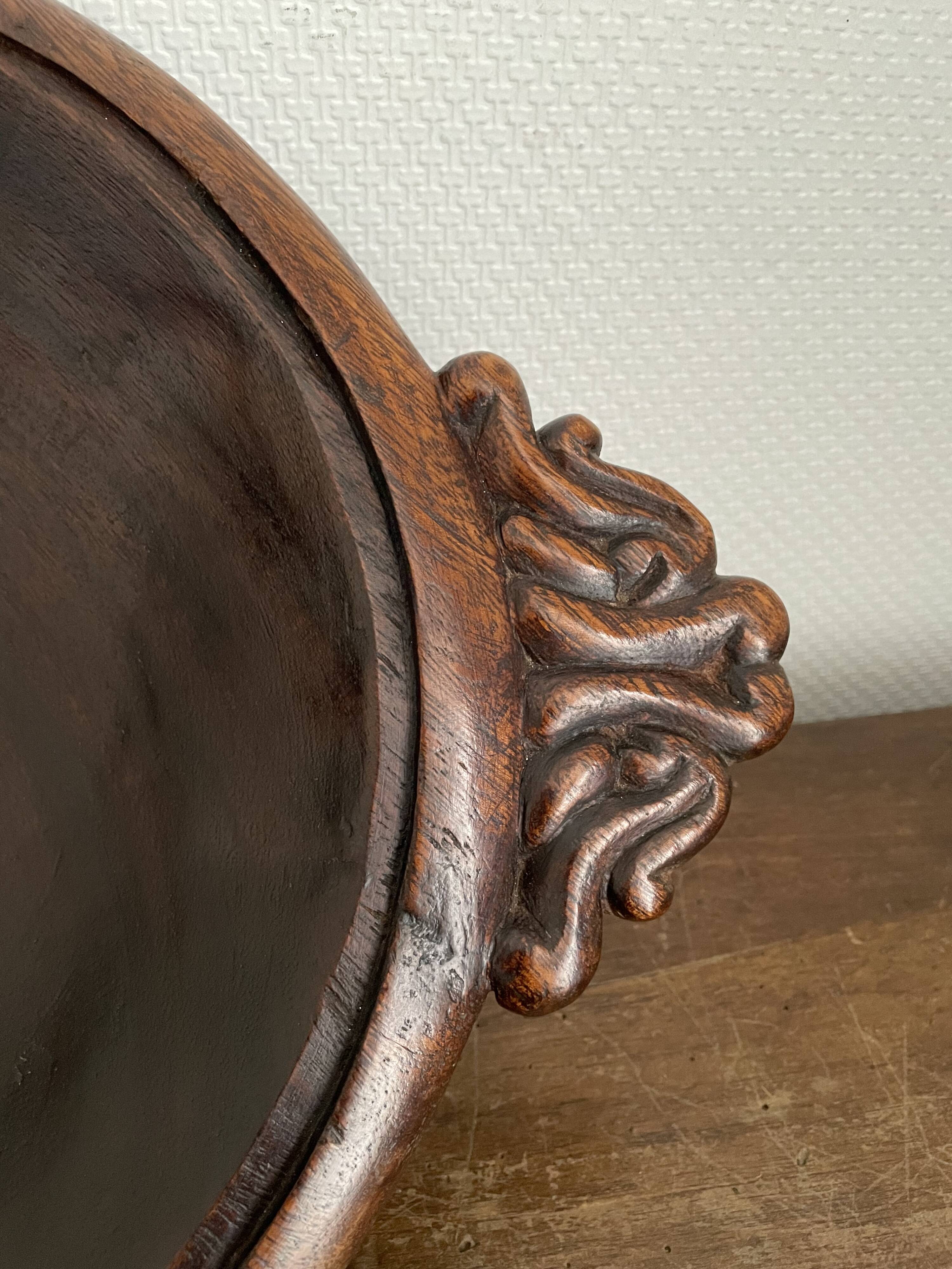 Hollow carved wooden dish