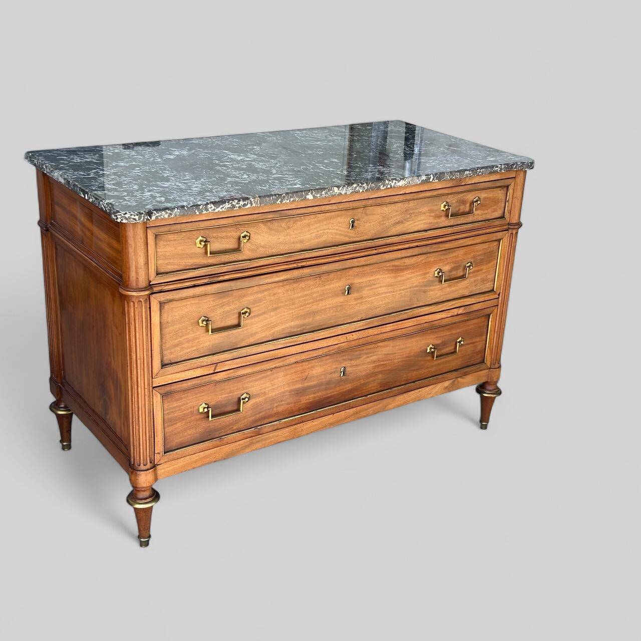 Louis XVI Period Blond Mahogany Chest of Drawers - 18th Century