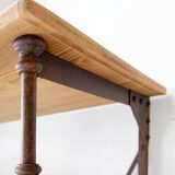 Wooden and metal shelf