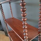 Mahogany "bobbin turned" beaded wood shelf