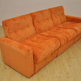 Orange corduroy modular sofa, 1970s.