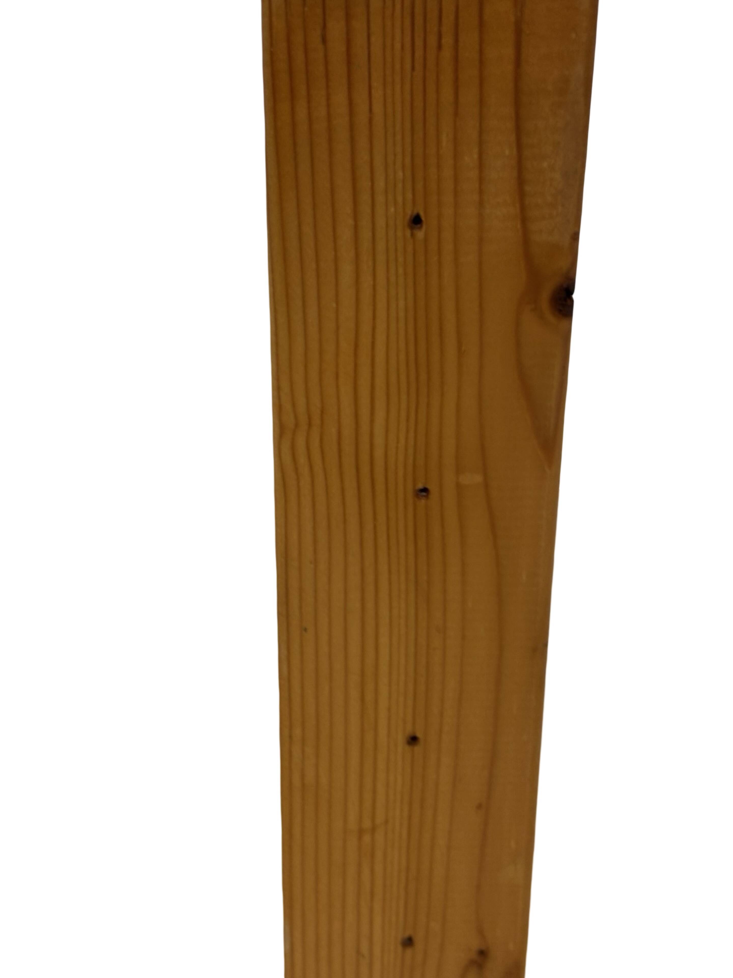 Vintage Scandinavian modern pinewood slatted bench from the 1960's