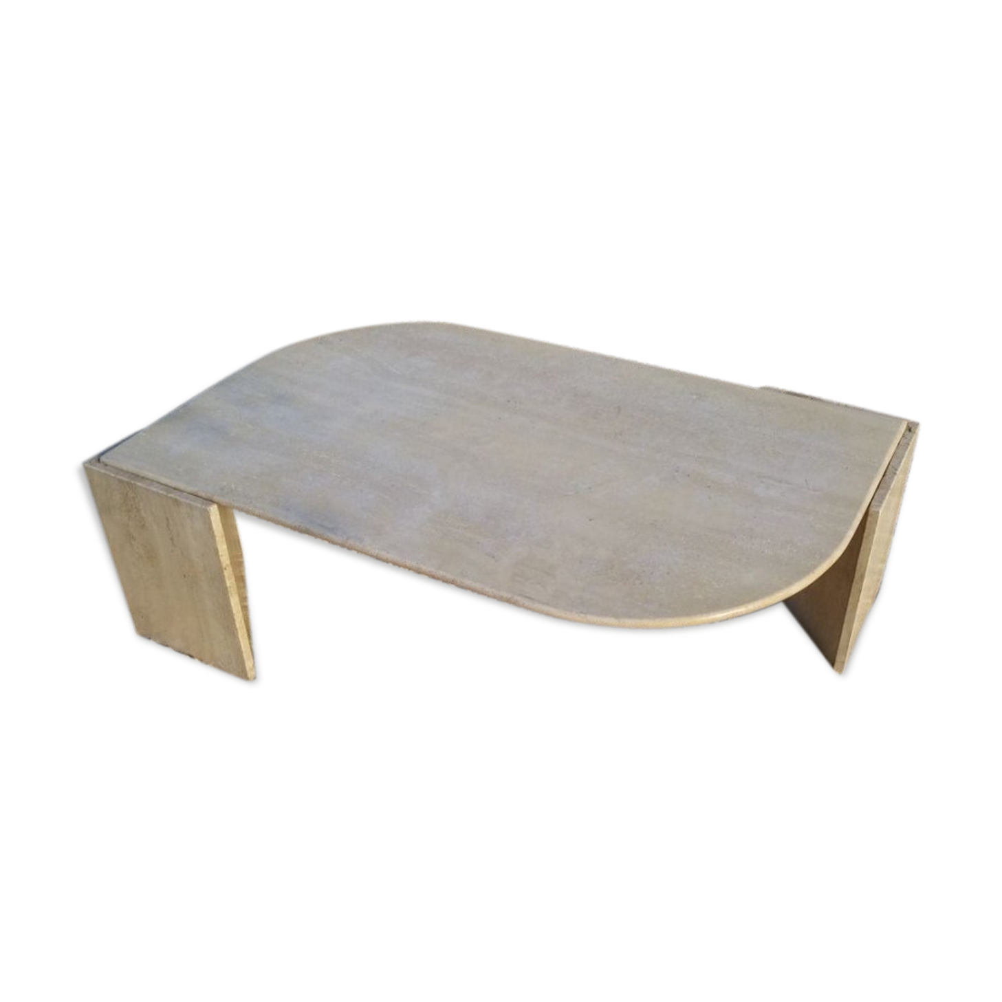 70s travertine eye coffee table
