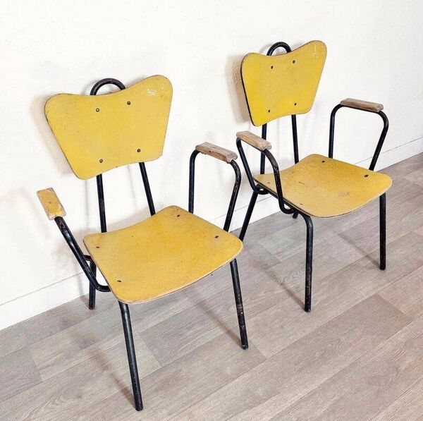 Paire de fauteuils années 50