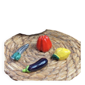Salière et poivrier légumes céramique Vallauris
