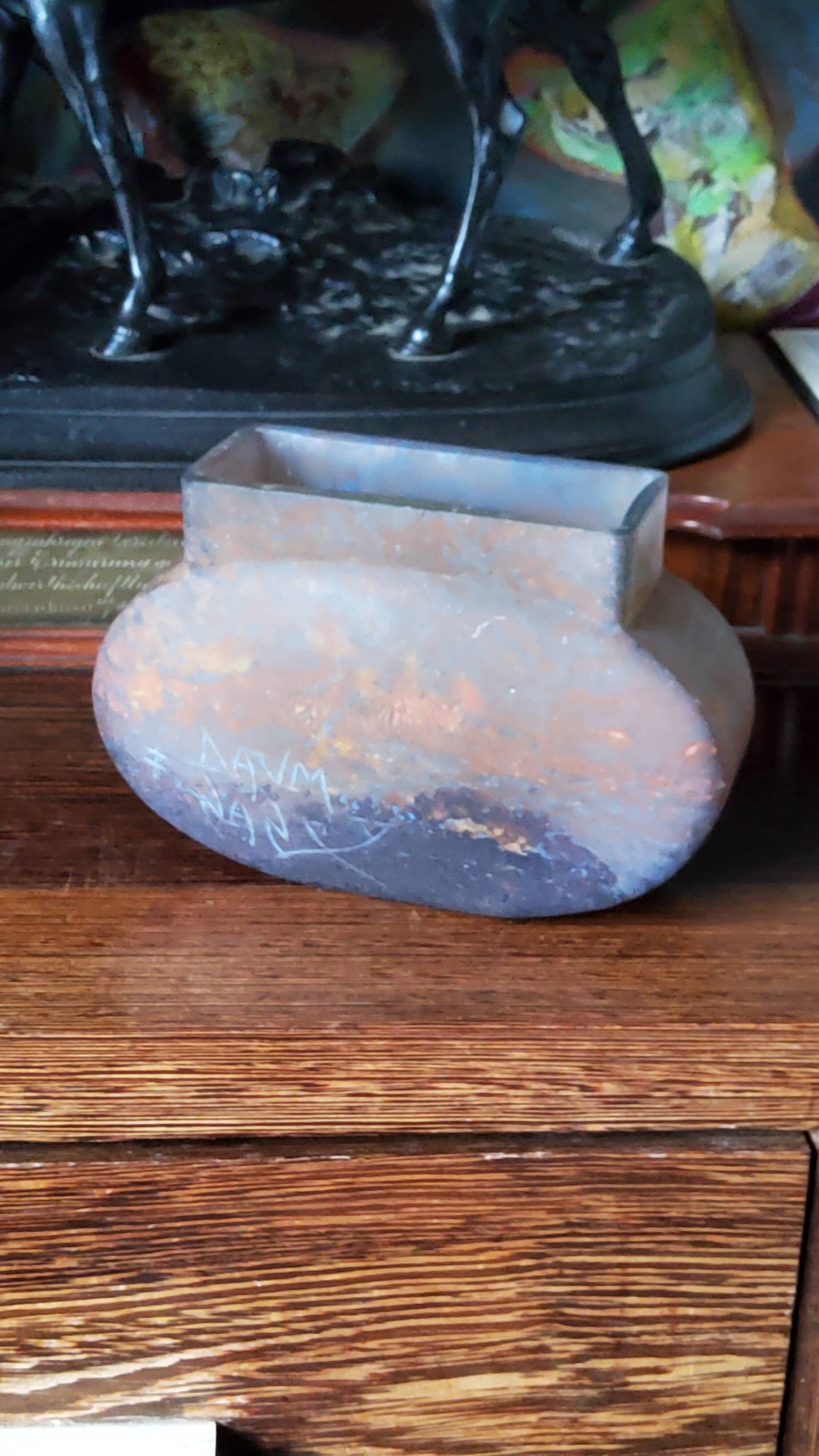 Daum vase in marmoreen glass from the 30s