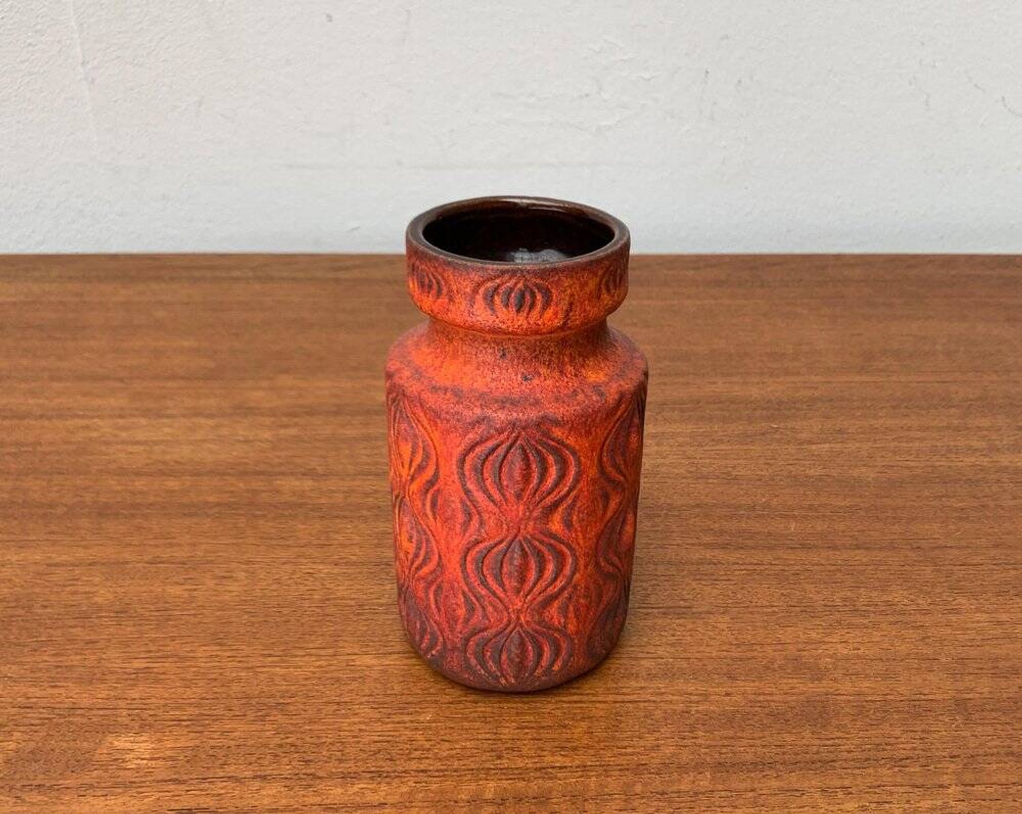 West German pottery vase WGP from the mid-century by Scheurich, 1960s.