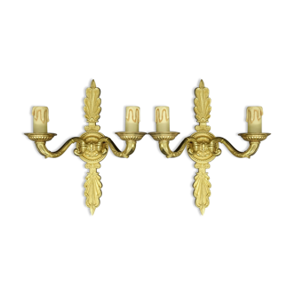 Paire d'appliques, aux palmettes, style Empire