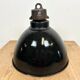 Industrial Bauhaus Black Enamel Pendant Lamp, 1930s