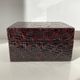 Vintage Chinese rectangular box in woven and lacquered bamboo