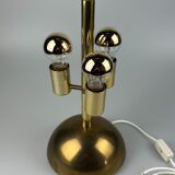60s 70s table lamp by Doria Leuchten Germany glass brass Space Age