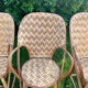 Trio de chaises en châtaignier tressé