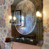Illuminated bathroom wall mirror 70s