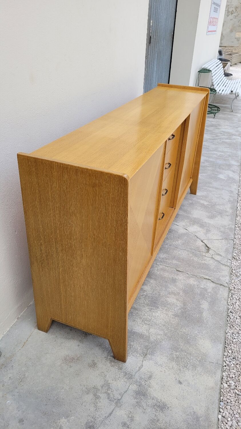 Vintage sideboard enfilade 1950 feet oak compass