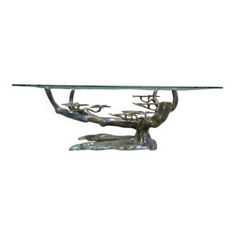 Vintage bonsai coffee table by Willy Daro, 1970s