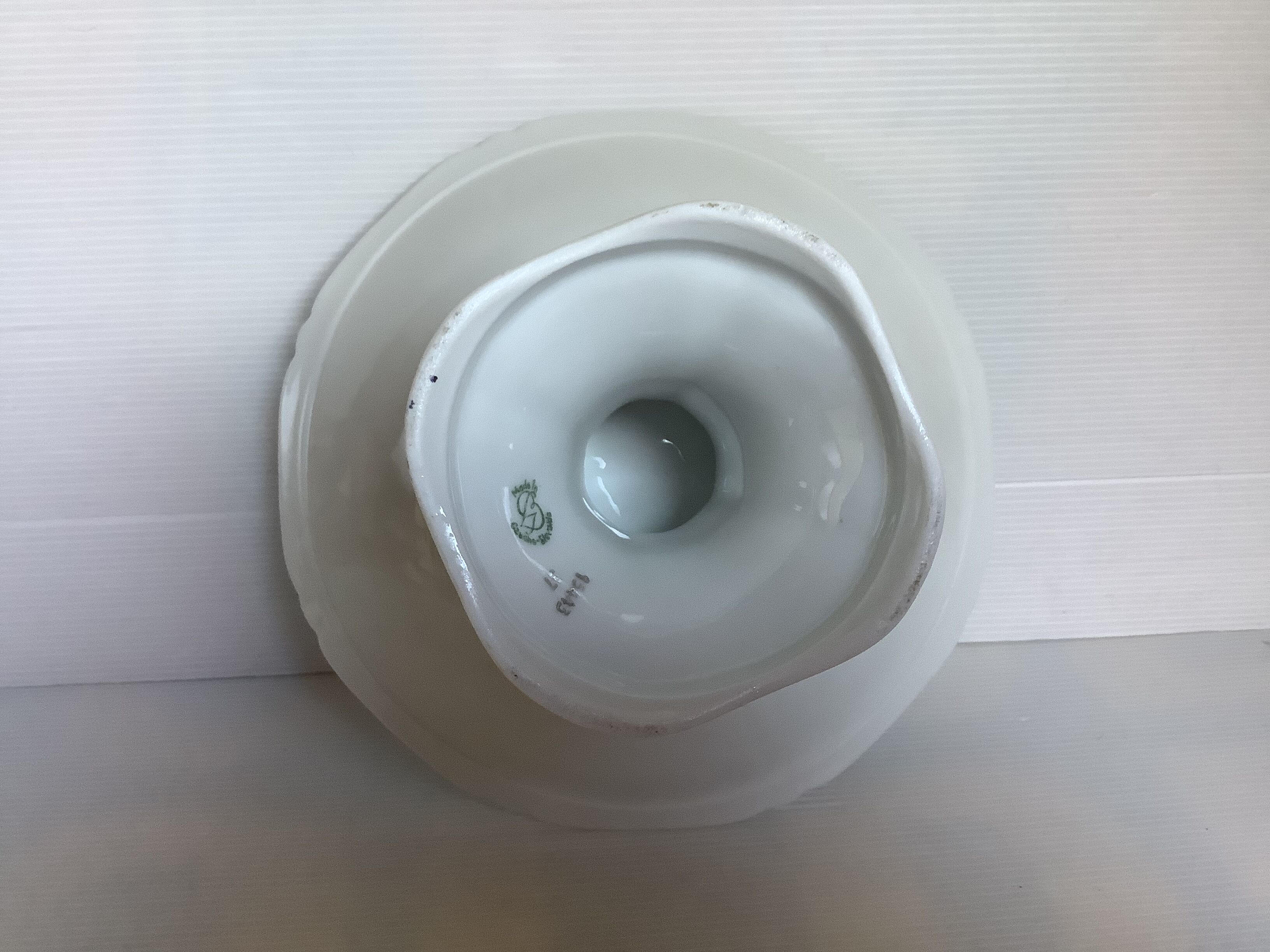 Old foot shower dish miosotis flowers Czech Slovakia