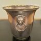 Champagne bucket decoration lion's head in silver metal