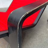 Mid-century modern Pulkka lounge chair by Ilmari Lappalainen for Asko, Finland, 1960s.