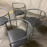 Rodney Kinsman Series of 4 Postmodern Chairs, Bieffeplast 1980