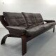 Leather Sofa, Sweden, 1970s