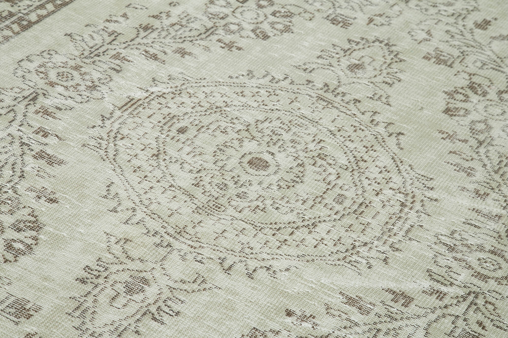 Handwoven unique anatolian beige carpet 192 cm x 316 cm