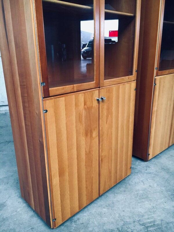 Torcello Series Display Cabinet Set by Afra & Tobia Scarpa for Stildomus, Italy, 1980s, Set of 2