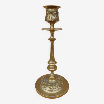 Brass tall candlestick