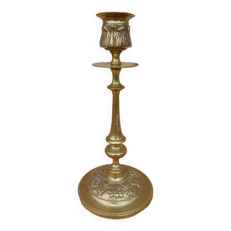 Brass tall candlestick