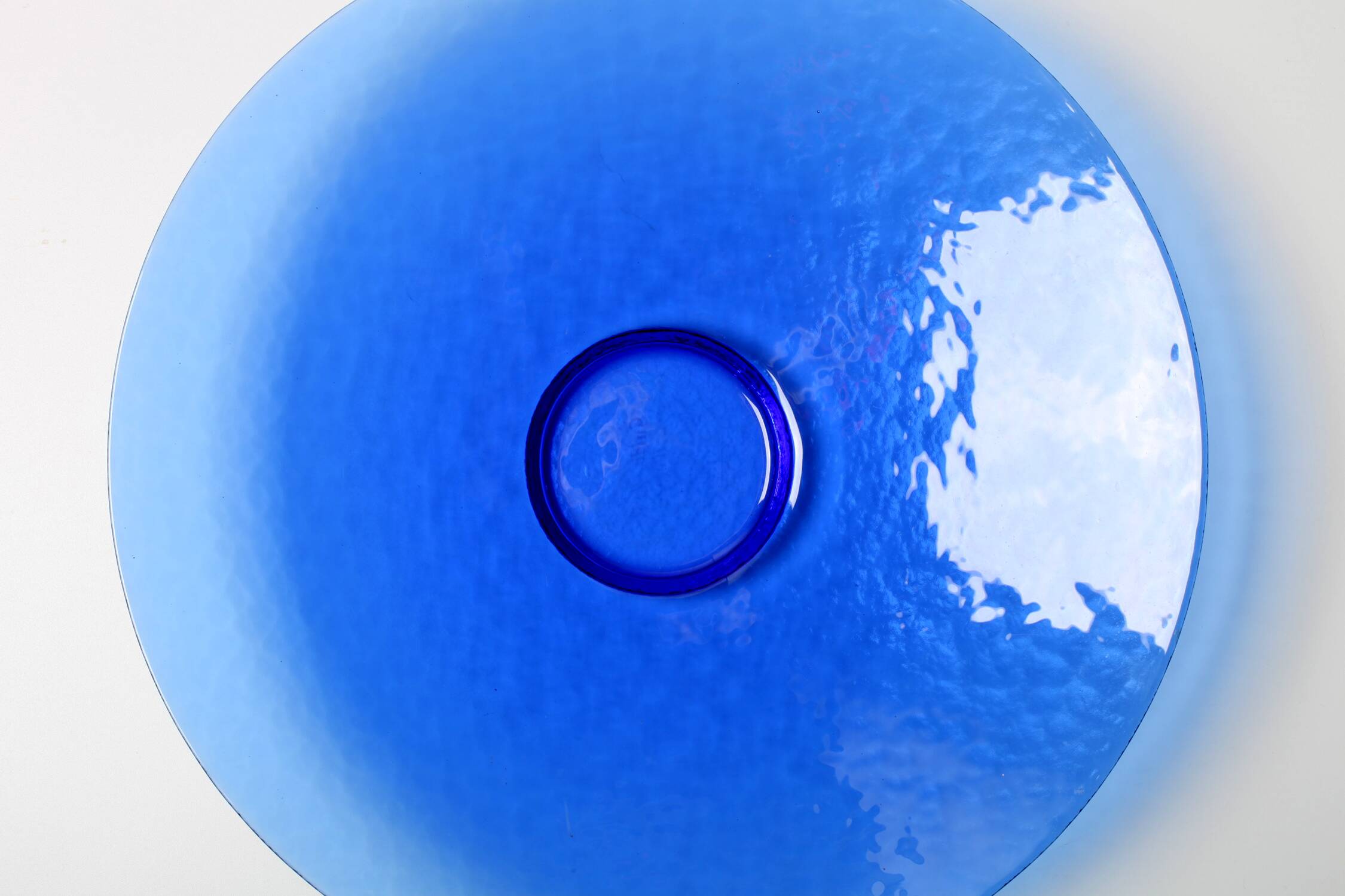 Mid-Century Murano Glass Plate: Cobalt Blue Guido Ferro Centerpiece