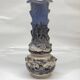Vase fat lava blue gray Vallauris