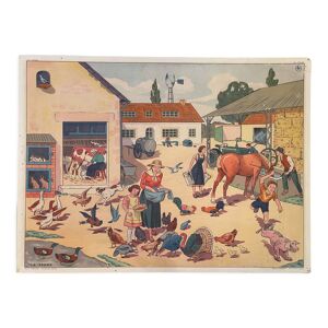 Affiche scolaire La ferma et La