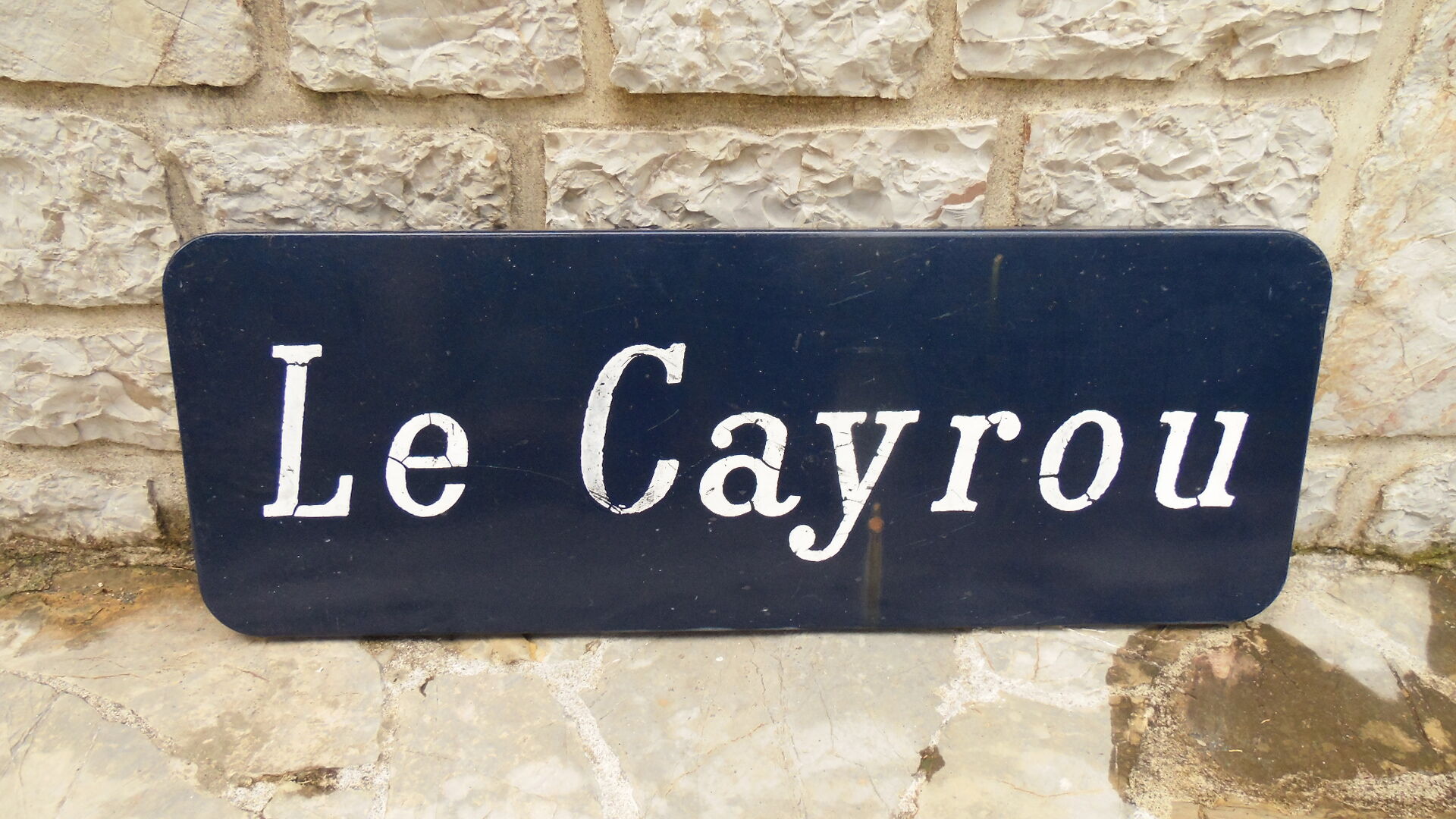 Plate light vintage blue Le Cayrou