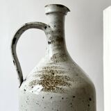 Large enamelled stoneware jug signed Albert Breton, FR Vézelay.