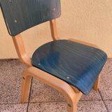 Vintage wooden kindergarten chair 1970