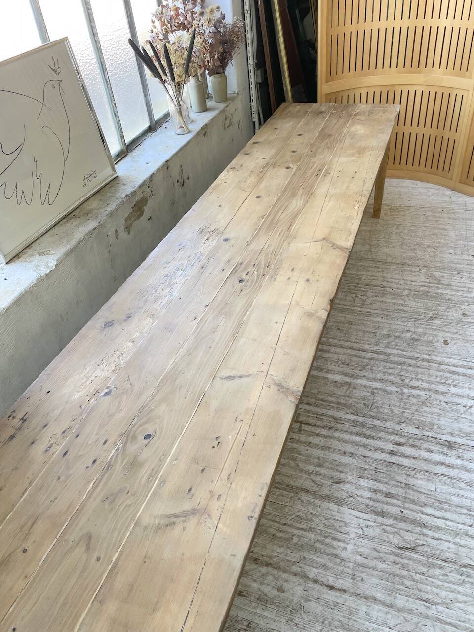 4m XXL pine and oak farmhouse table