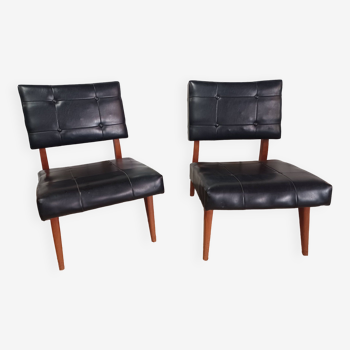 Pair of low chairs, 60'S