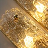 Pair of glass and brass sconces by Carl Fagerlund for Orrefors, 1960