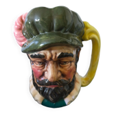 Mug vintage en céramique visage, figure de personnage style royal doulton
