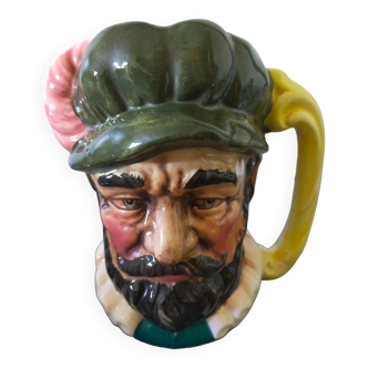 Vintage ceramic face mug, royal doulton style character figure
