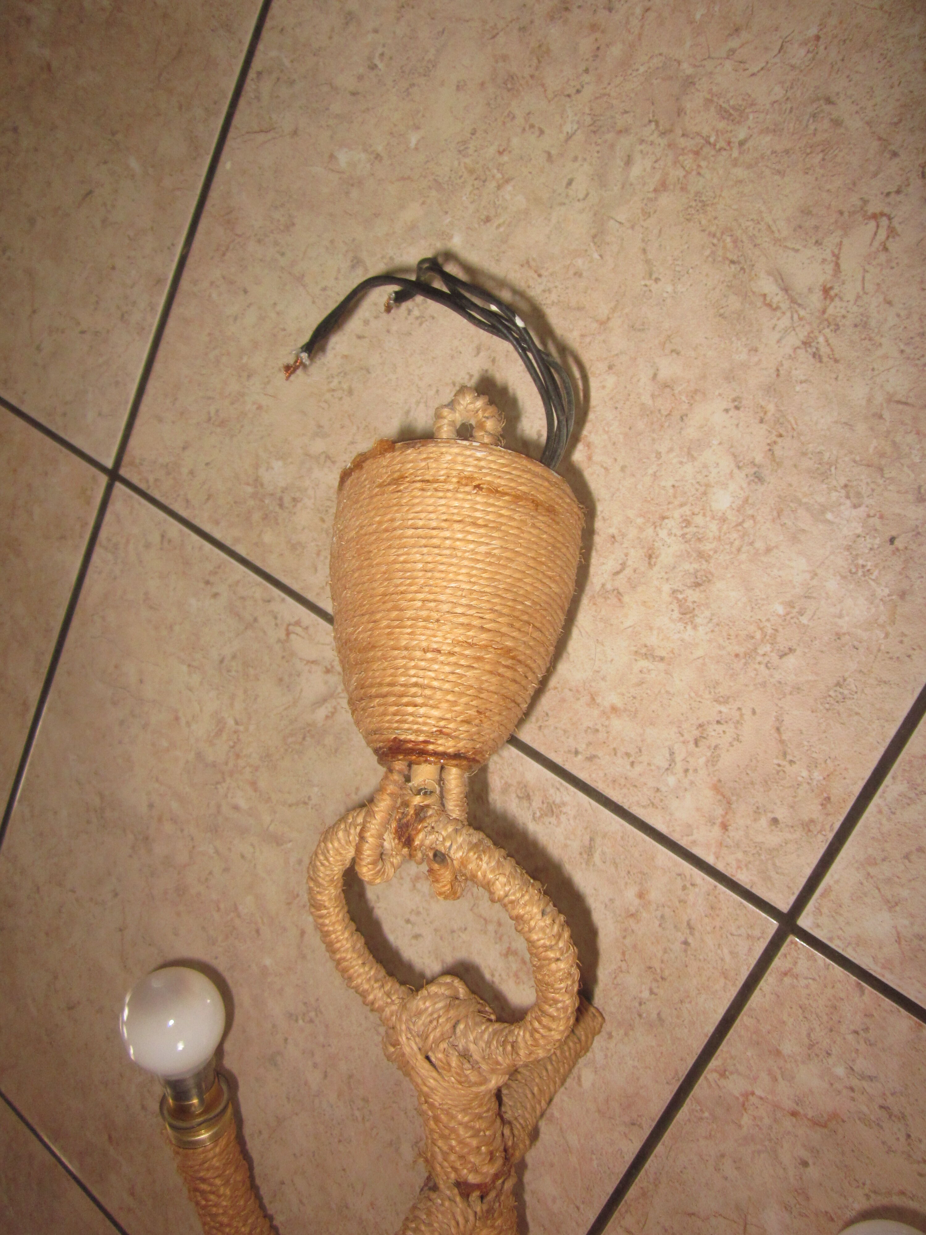 Rope chandelier of the 1950s