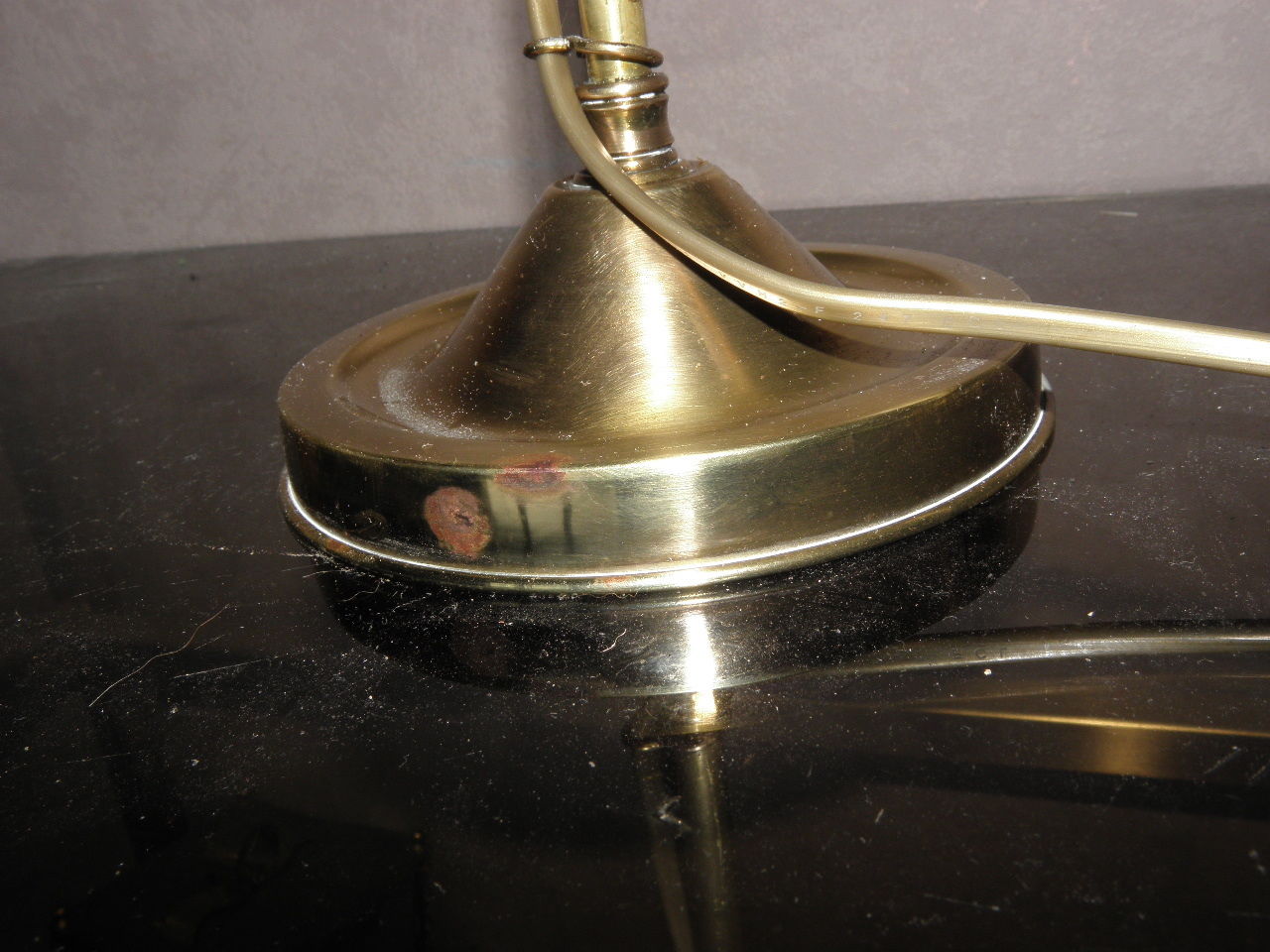 Art deco brass table lamp