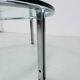 Table basse ronde vintage en verre et acier, signée Horst Brüning pour Kill International, années 1960