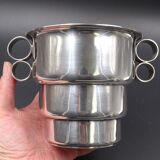 Silver metal ice bucket circa 1950