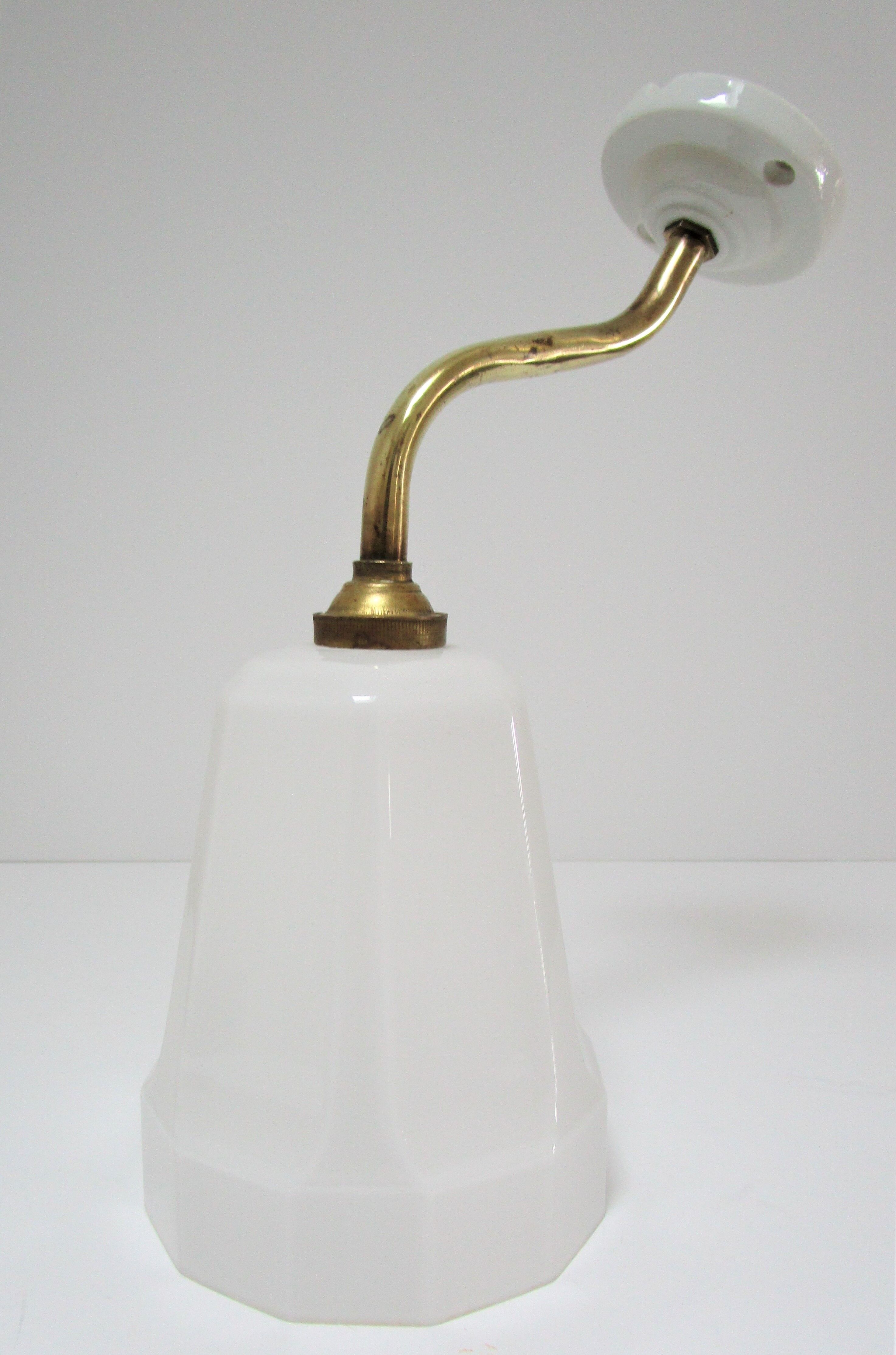 Art Deco porcelain opaline brass 30s