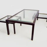 Set of coffee tables and 2 nesting tables in Pierre Vandel style, 1970s