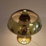 Large Space Age table lamp in brass by Fagerhults, Sweden, 1970s.