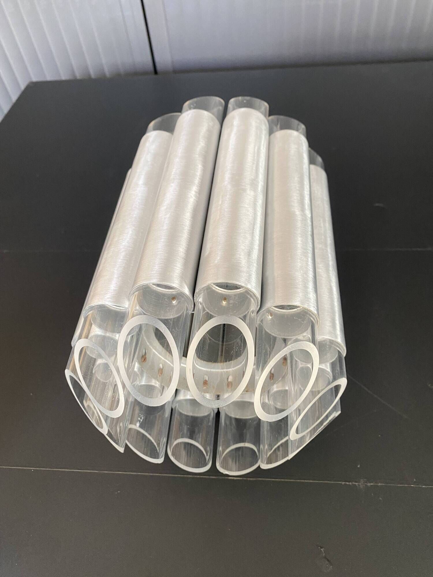 Suspension lamp chandelier ceiling light Aluminium plexi raak septiem B-1205 1960